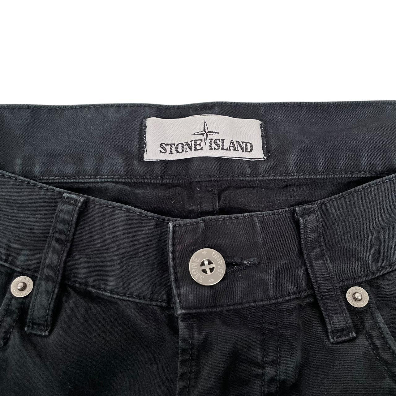 Stone Island AW 2016 Black Slim Fit Cotton Trousers