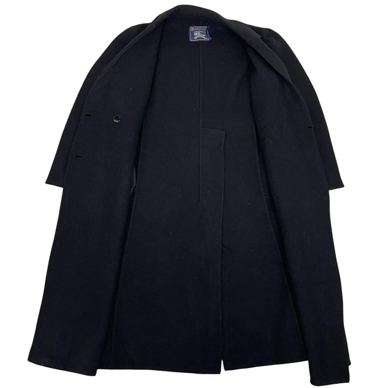 Vintage 90s Burberry Black Wool Coat
