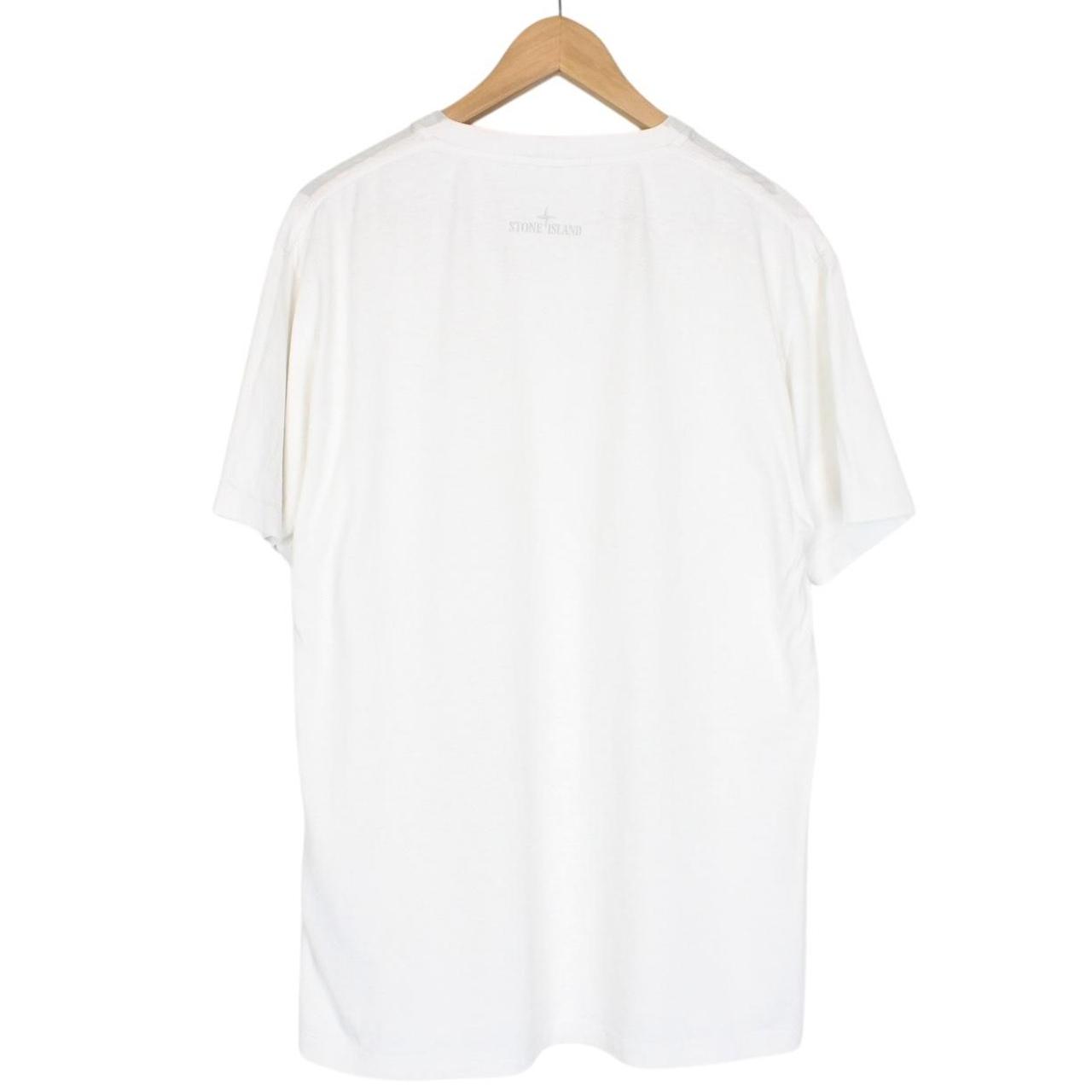 Stone Island AW 2022 White Short Sleeve Cotton Logo Print T-Shirt