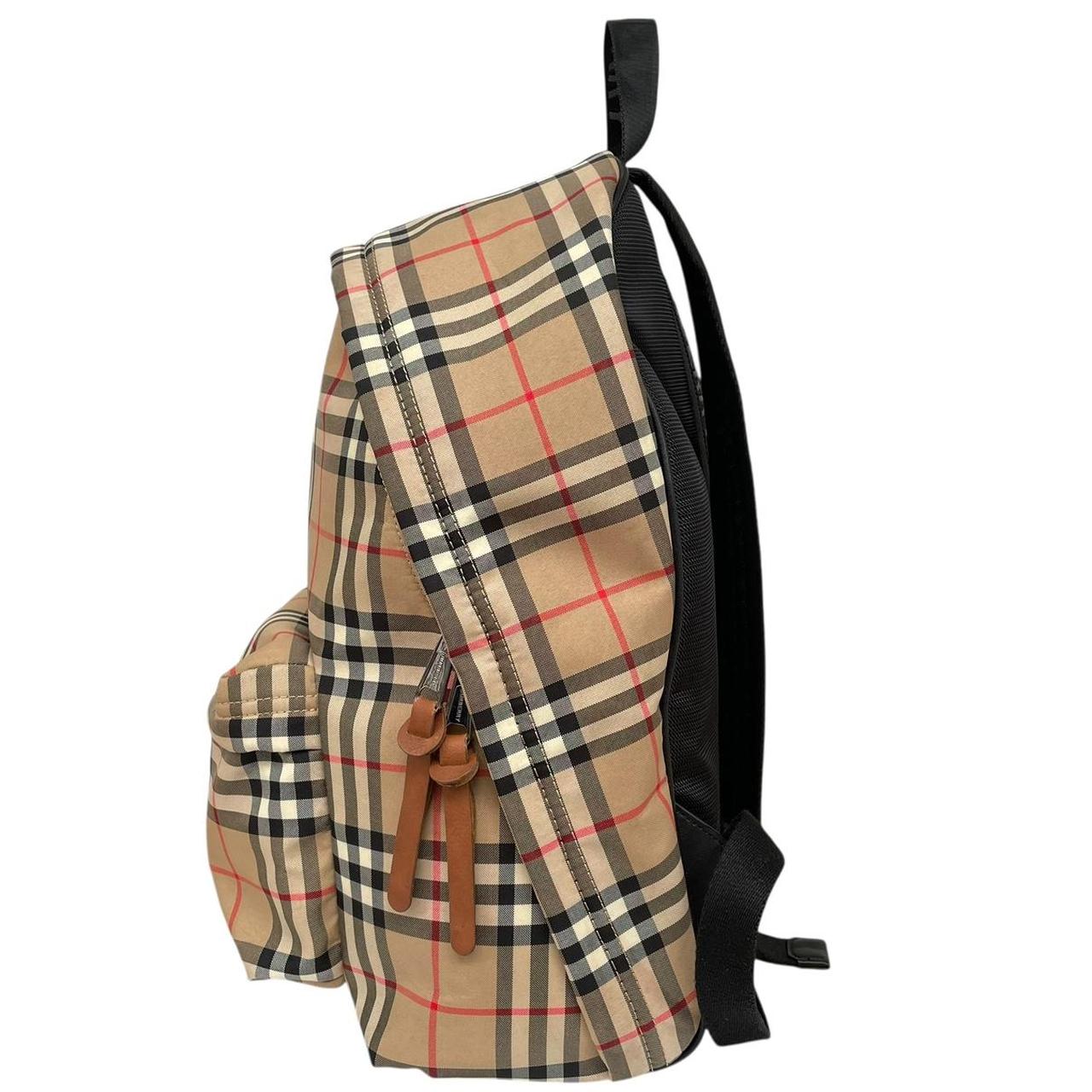 Burberry Jett Black and Tan Brown Nova Check Nylon Backpack