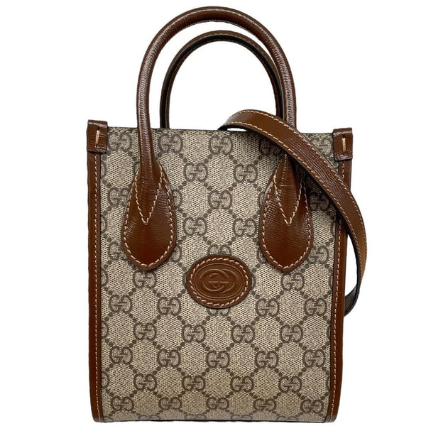 Gucci Brown GG Supreme Monogram Canvas Mini Tote Bag