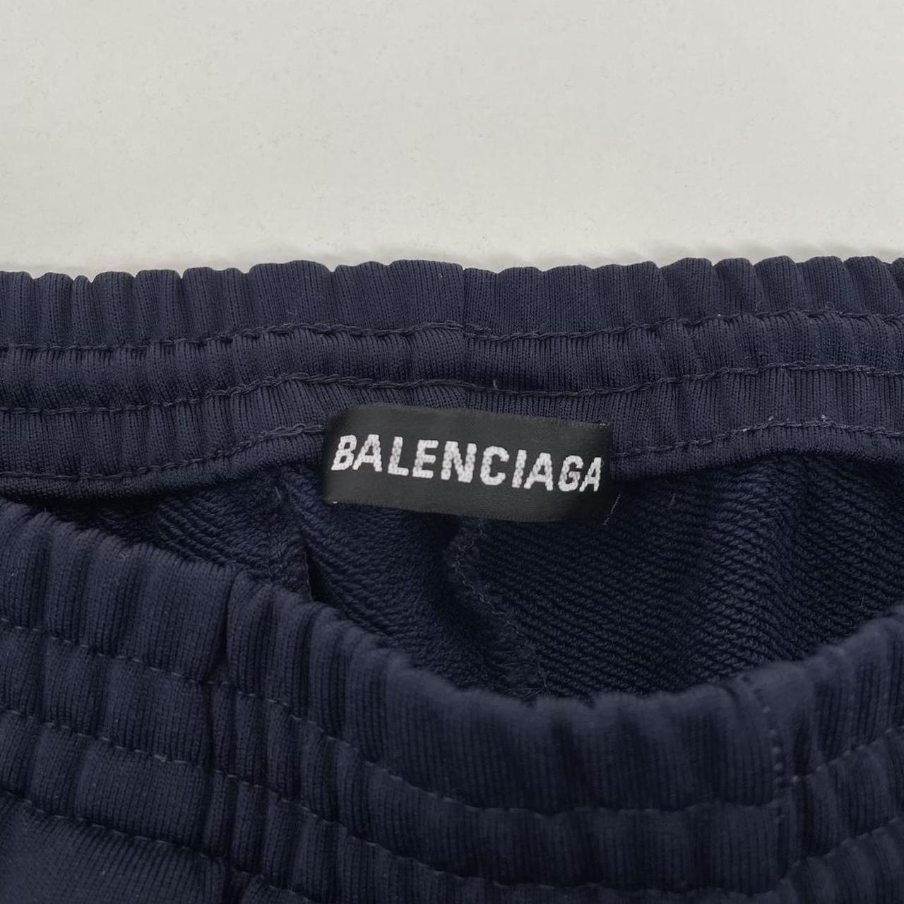 Balenciaga Navy Blue and White Tracksuit Bottoms / Joggers