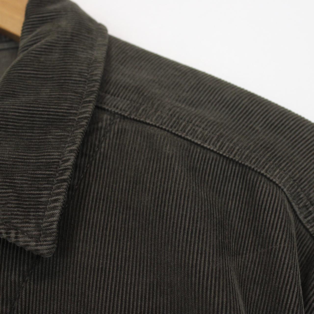 CP Company Olive Green Button Up Lens Corduroy Overshirt