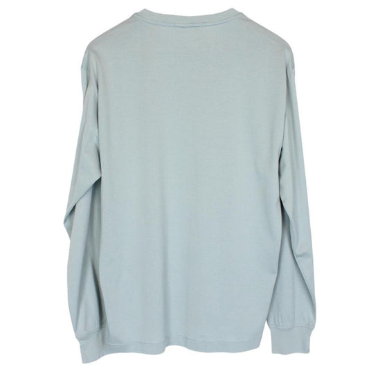 Stone Island Blue Long Sleeve Cotton Compass T-Shirt