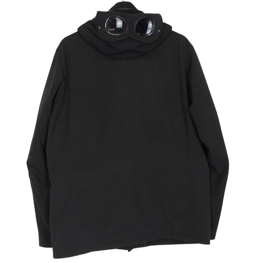 CP Company Black Full Zip Multi Pocket Soft Shell Goggle Jacket