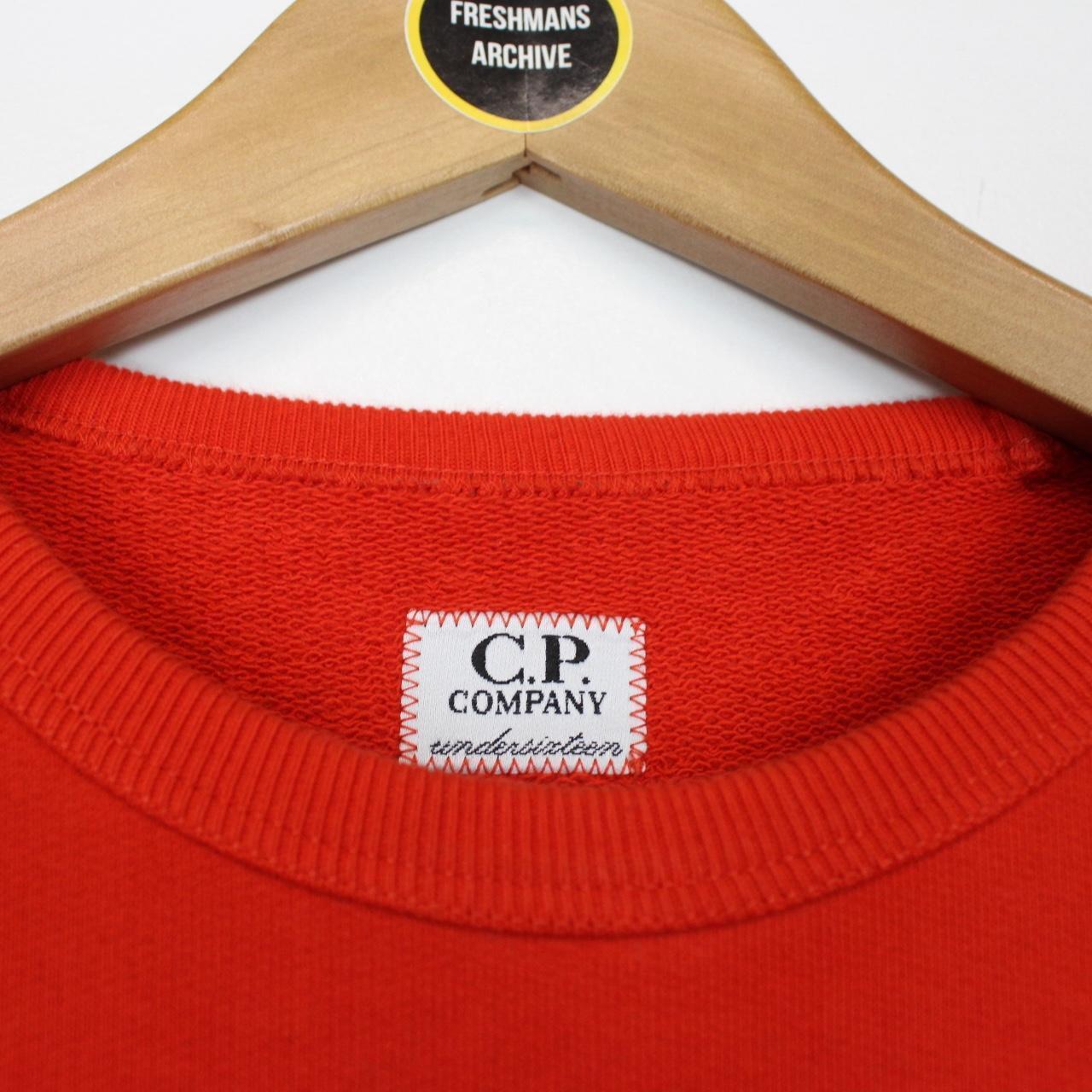 CP Company Red Goggle Lens Cotton Sweatshirt Jumper
