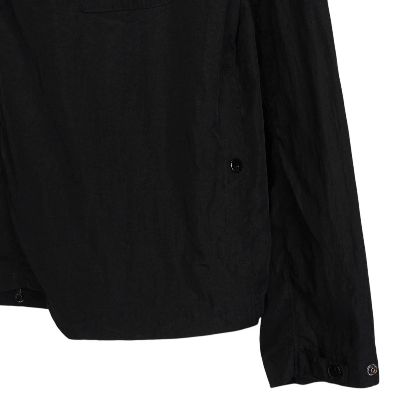 CP Company Black Full Zip Chrome Nylon Garment Dyed Goggle Jacket