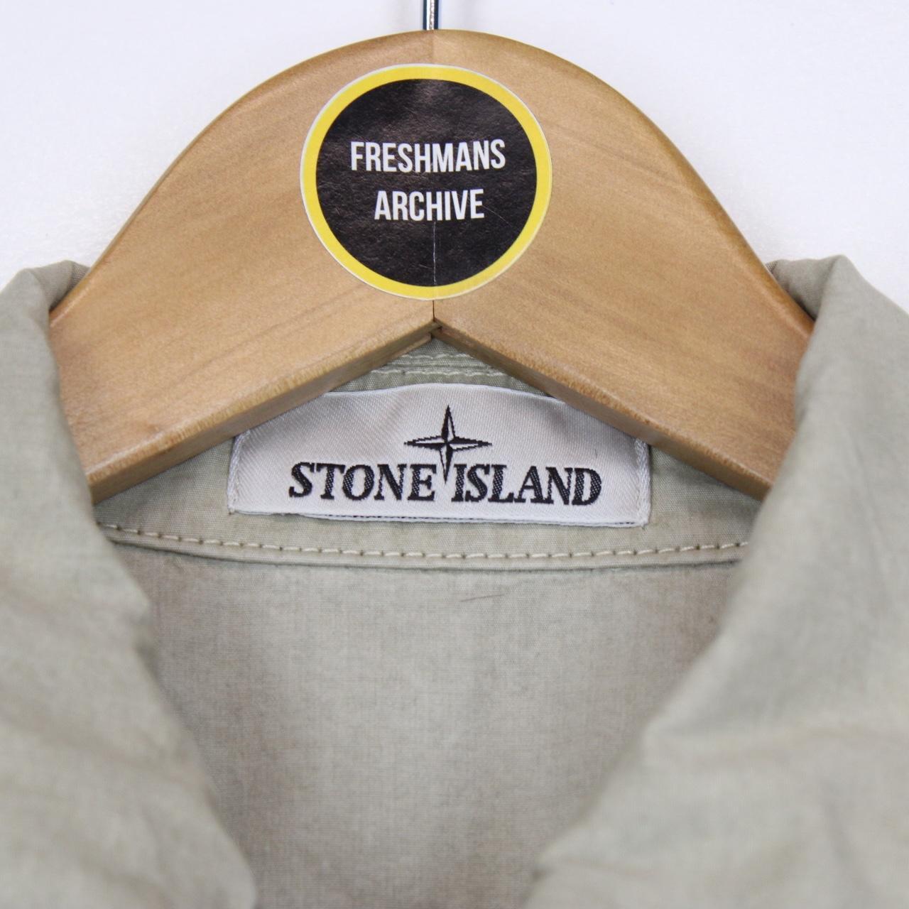 Stone Island SS 2024 Beige Full Zip Cotton Overshirt Jacket