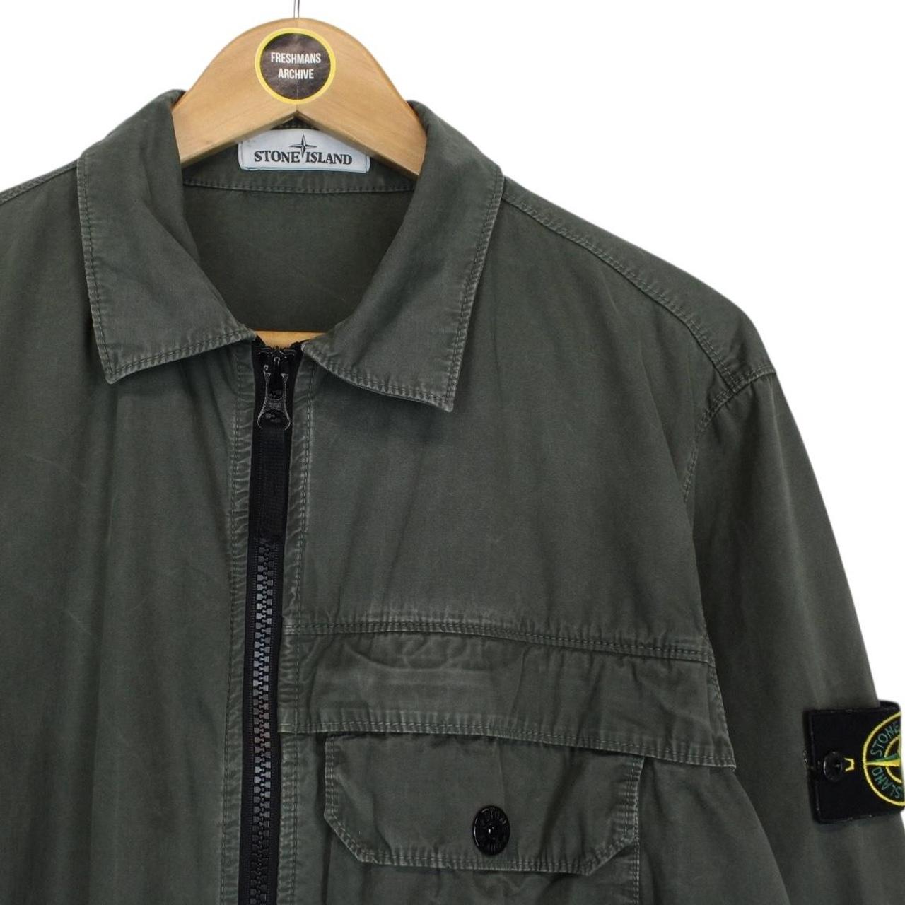 Stone Island AW 2020 Green Full Zip Cotton Overshirt Jacket