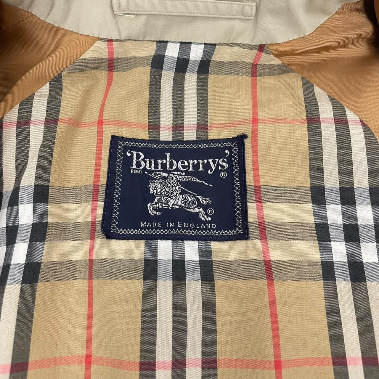 Vintage 90s Burberry Beige Single Breasted Trench Coat