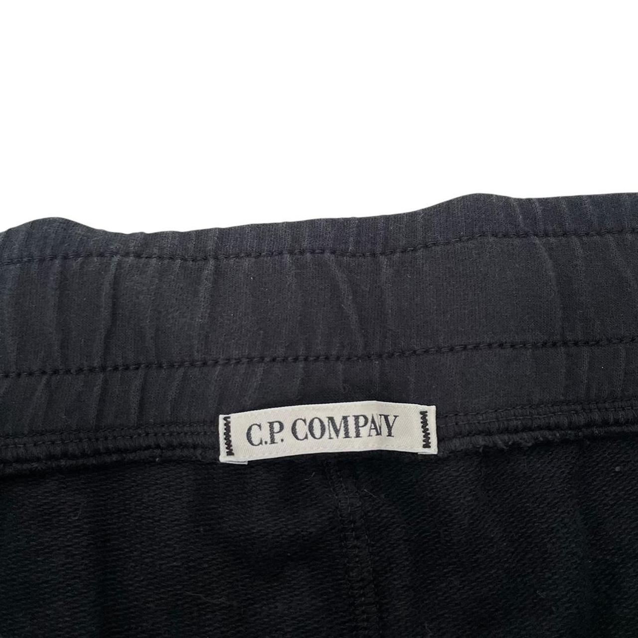 CP Company Navy Blue Cotton Micro Lens Fleece Jogger Shorts
