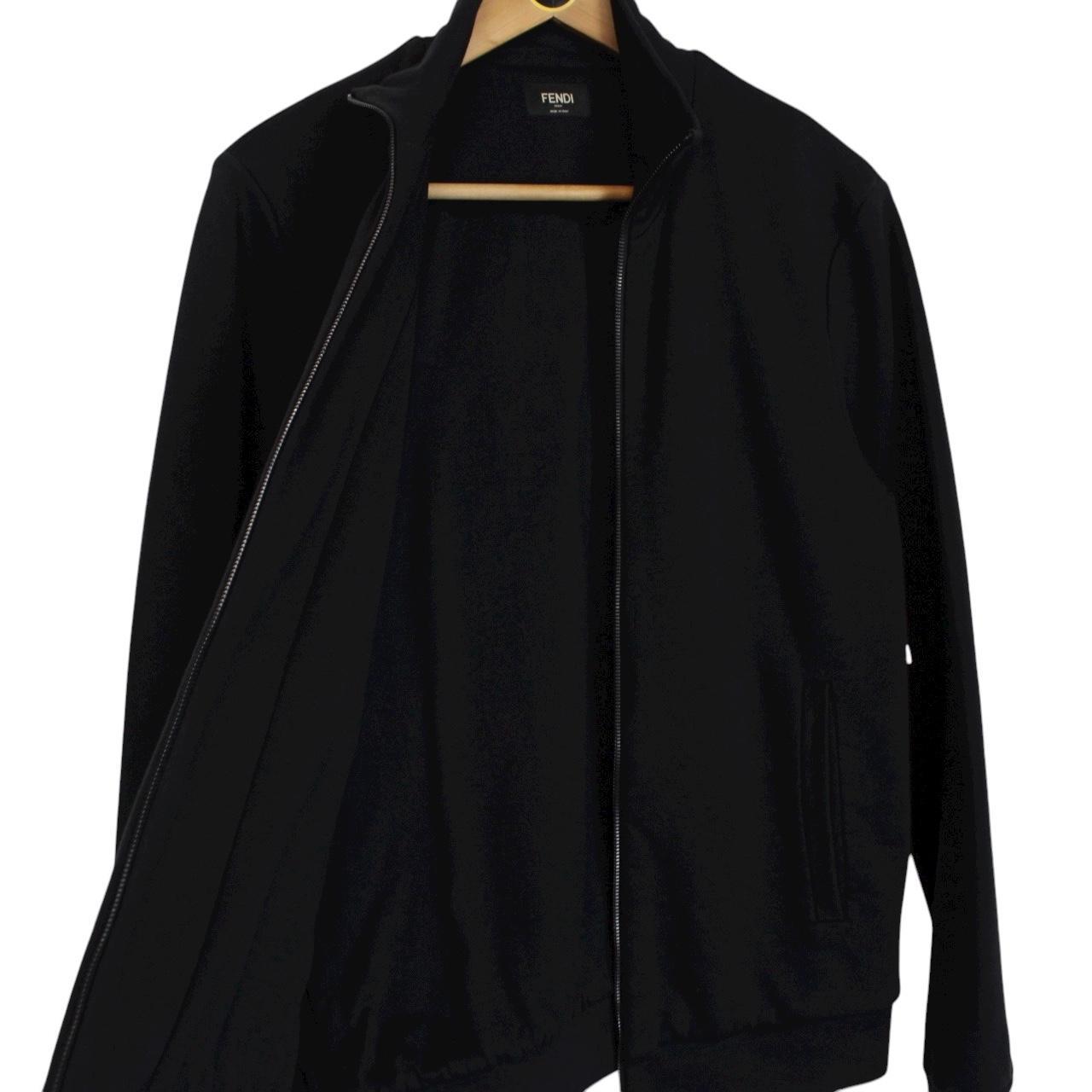 Fendi Black and Yellow Diabolic Full Zip Cotton Sweatshirt Jumper