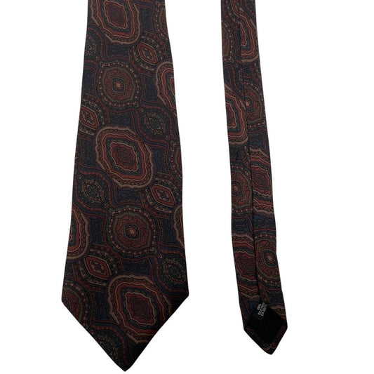 Vintage Yves Saint Laurent Multicoloured Paisley Print Silk Tie