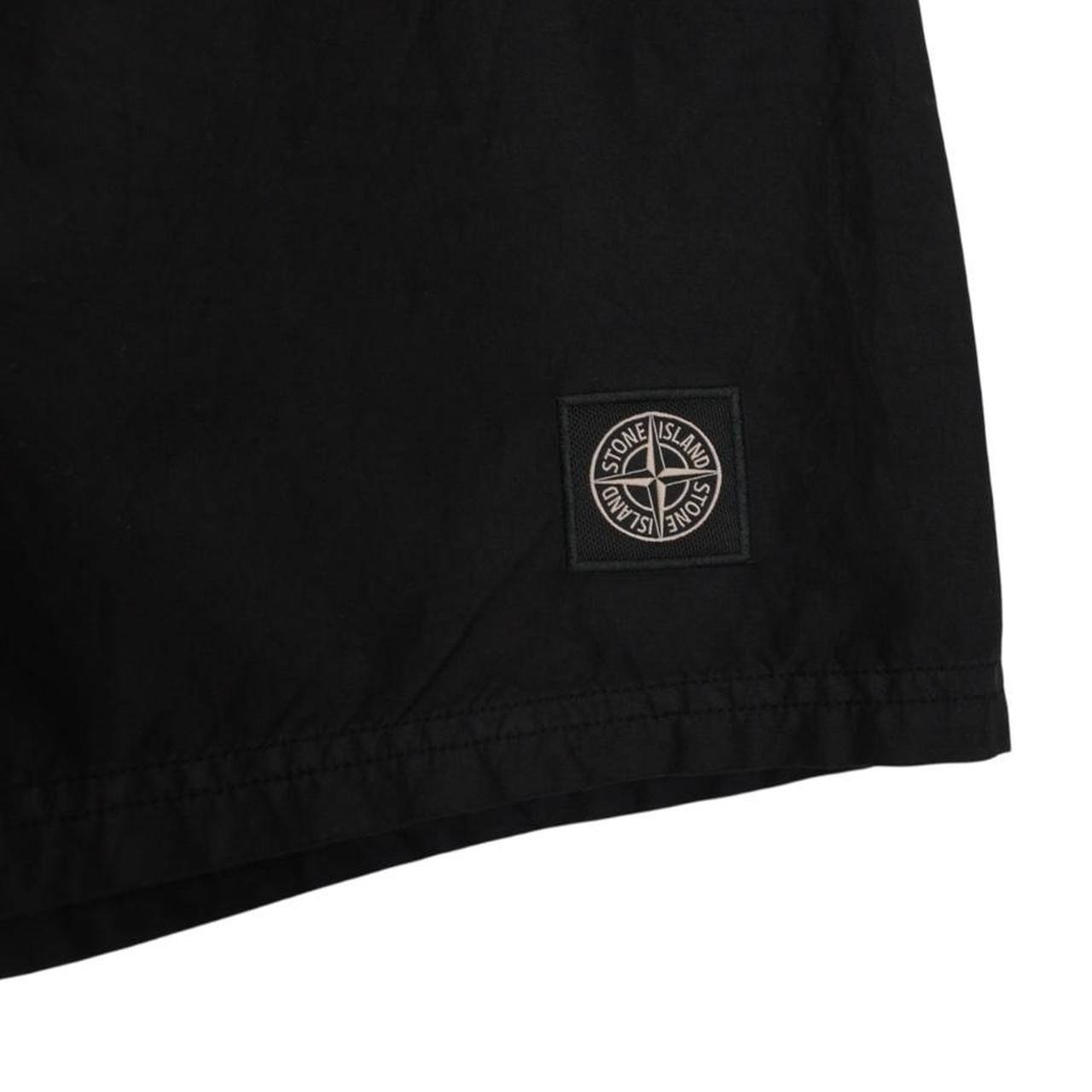 Stone Island SS 2022 Black Brushed Nylon Swim Shorts