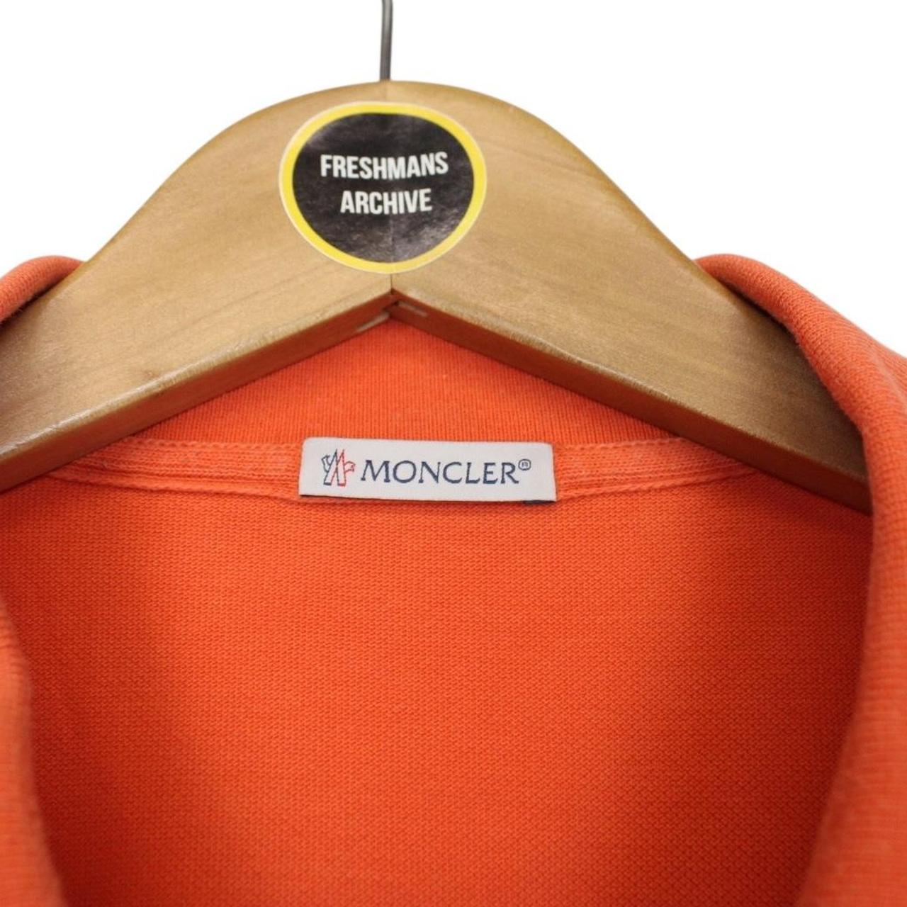 Moncler Maglia Manica Corta Orange Short Sleeve Cotton Polo Shirt