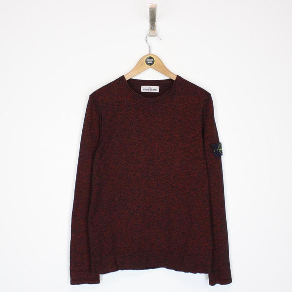 Stone Island SS 2012 Red and Black Cotton Knit Sweatshirt Jumper