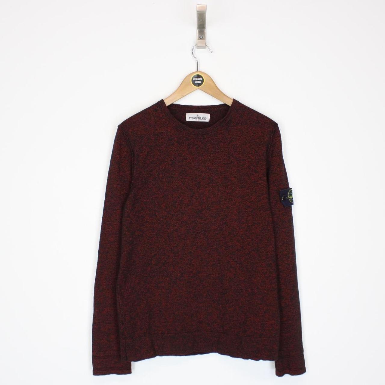 Stone Island SS 2012 Red and Black Cotton Knit Sweatshirt Jumper