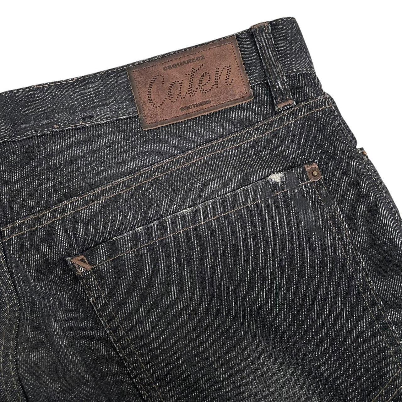 Dsquared2 Dark Grey Wash Distressed Caten Bros Slim Fit Jeans