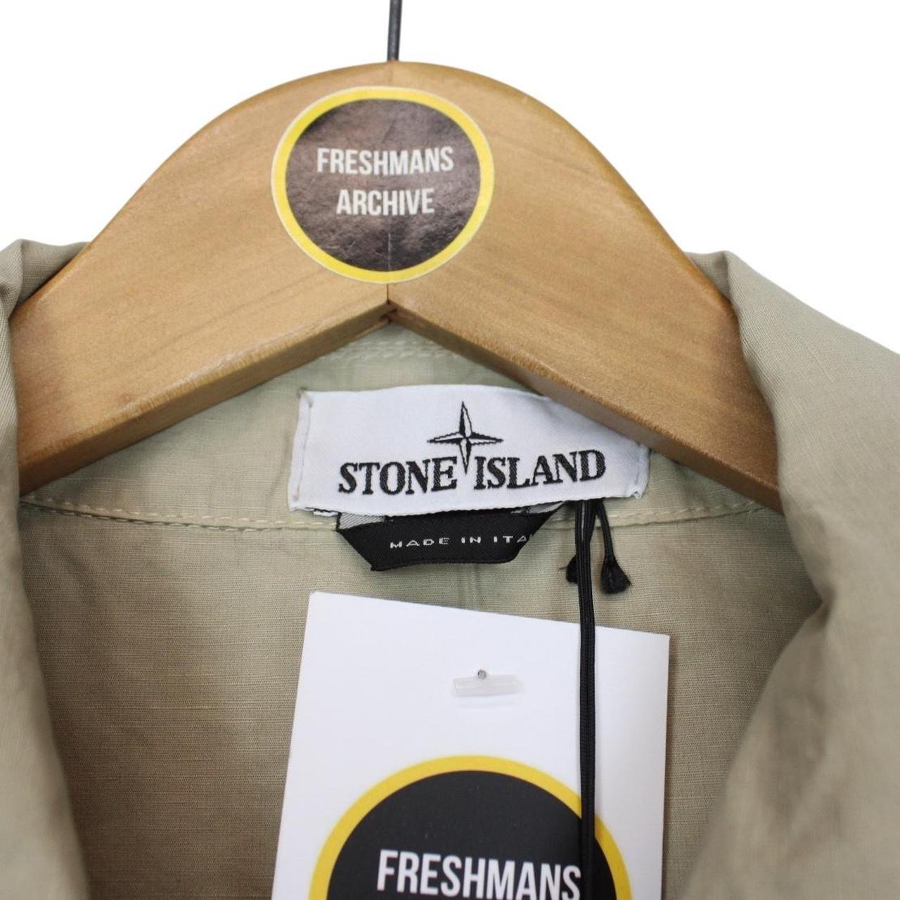 Stone Island SS 2022 Beige Tela Cotone Lino Fiammato-TC Jacket