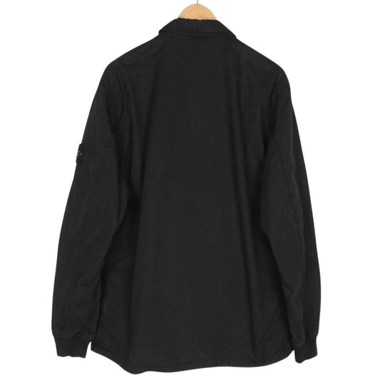 Stone Island SS 2019 Black Full Zip Cotton Overshirt Jacket