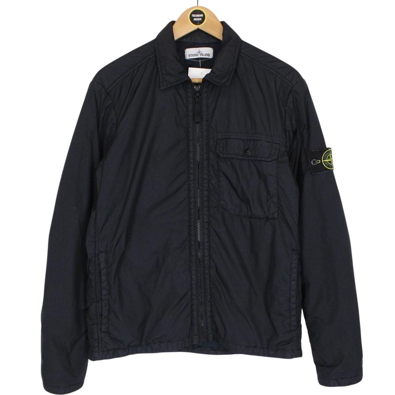 Stone Island AW 2015 Navy Blue Full Zip Nylon Overshirt Jacket
