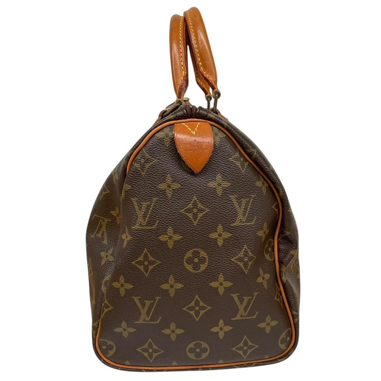 Vintage Louis Vuitton 1983 Speedy 30 Brown and Beige Monogram Coated Canvas Bag