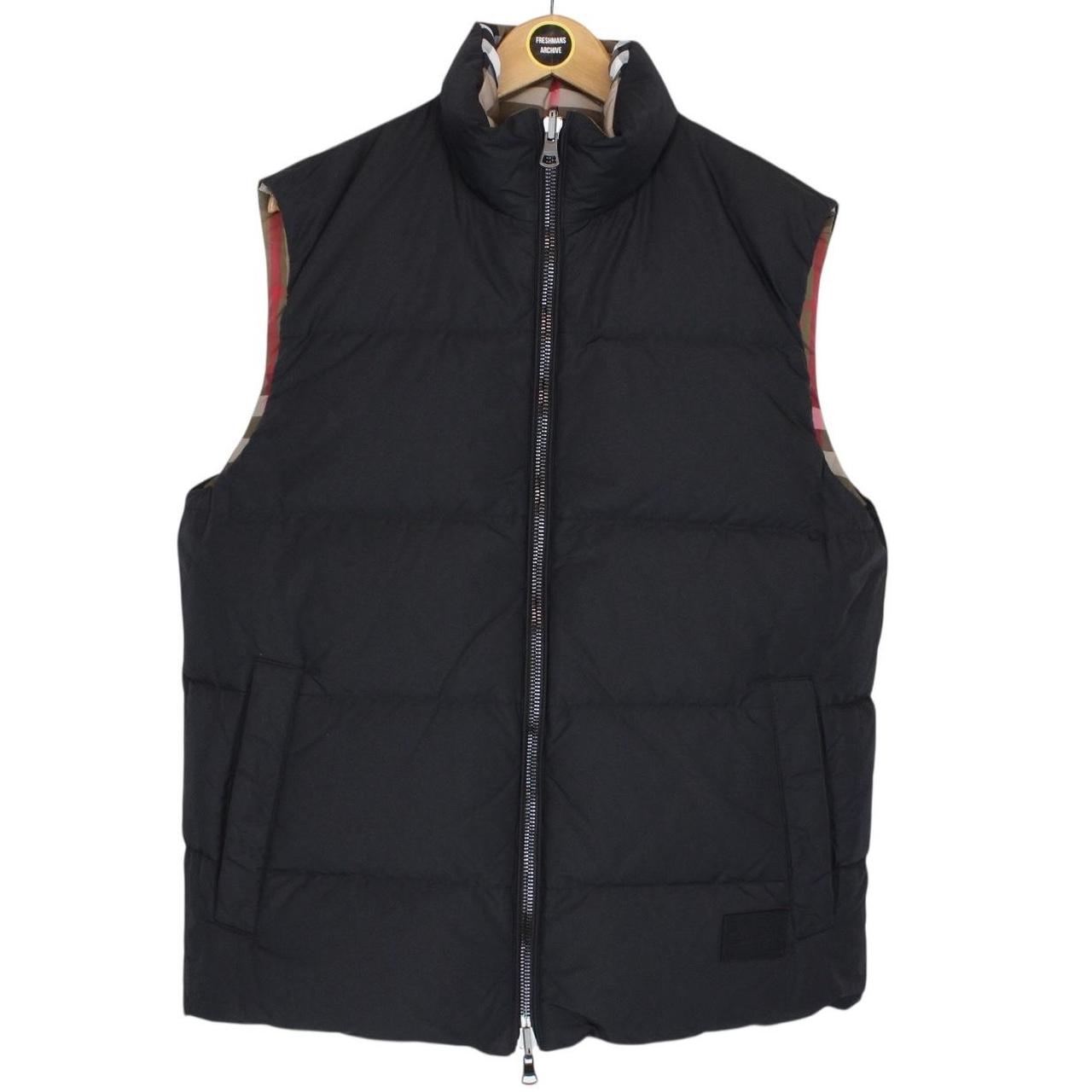 Burberry ‘Lowick’ Brown and Black Reversible Nylon Down Gilet / Bodywarmer