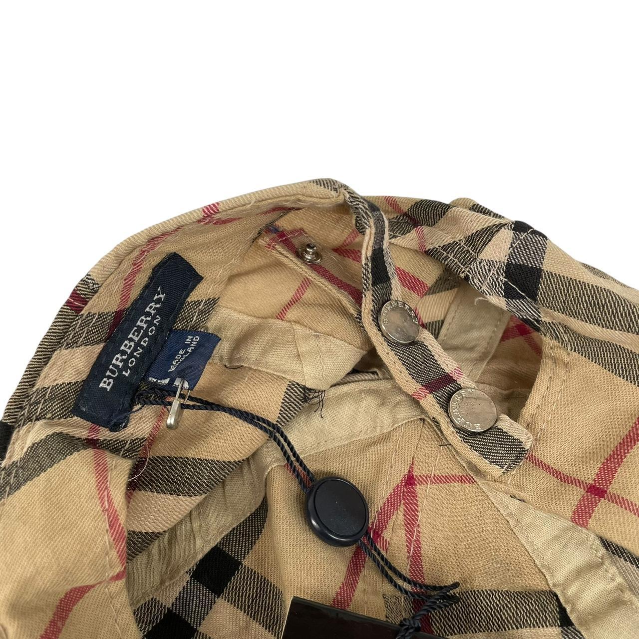Vintage Burberry London Beige Nova Check Baseball Cap