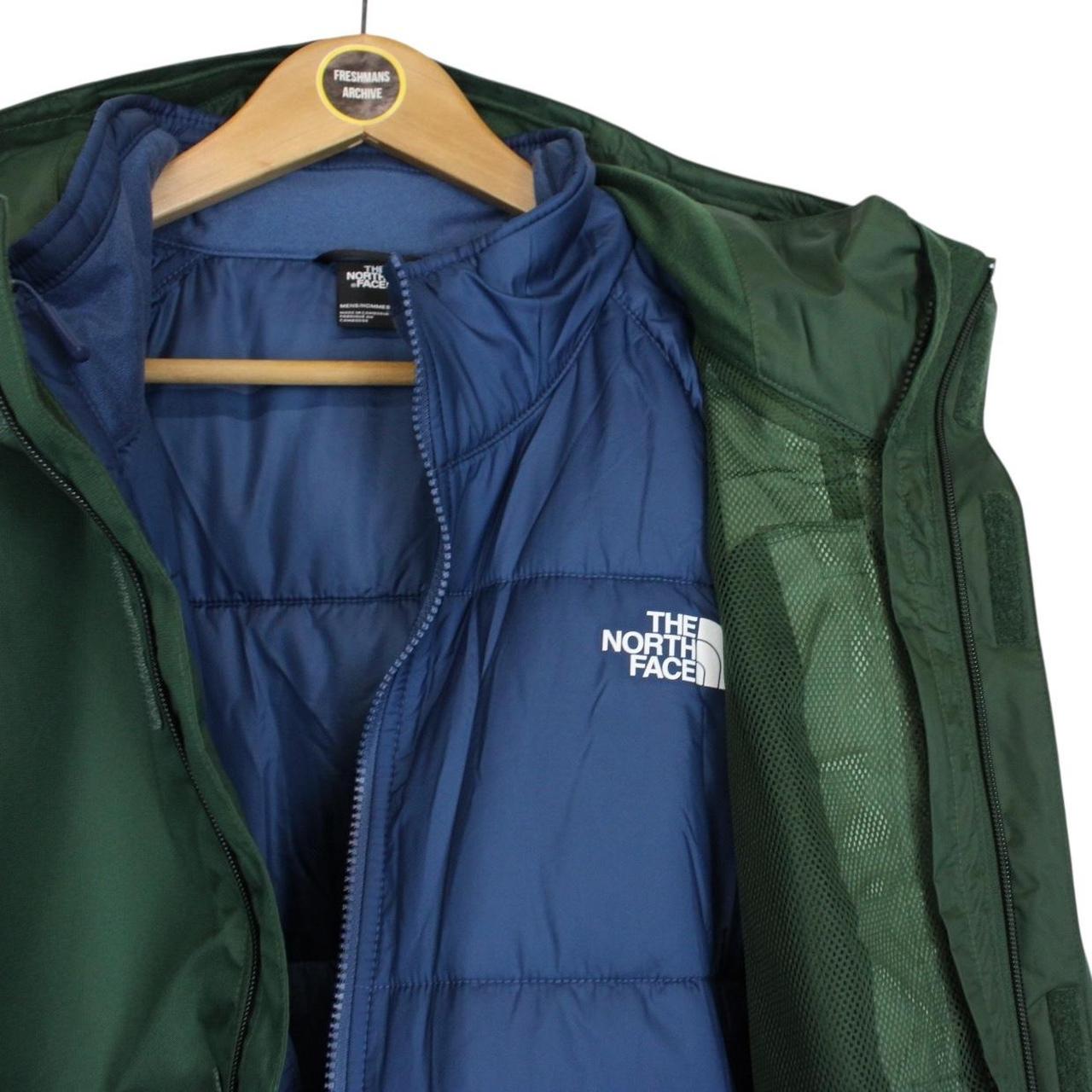 The North Face Modis Triclimate 3-in-1 Green and Blue Full Zip Waterproof Jacket
