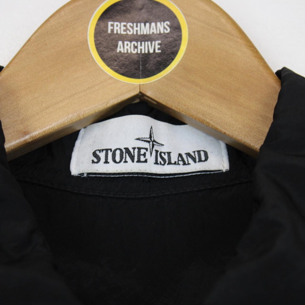 Stone Island SS 2018 Black Full Zip Nylon Metal Shimmer Overshirt Jacket