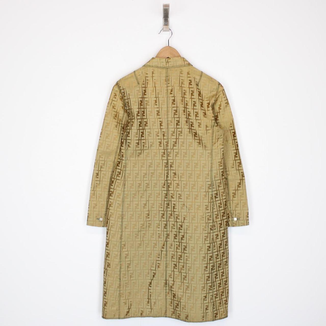 Vintage 90s Fendi Gold Zucca Monogram Nylon Coat