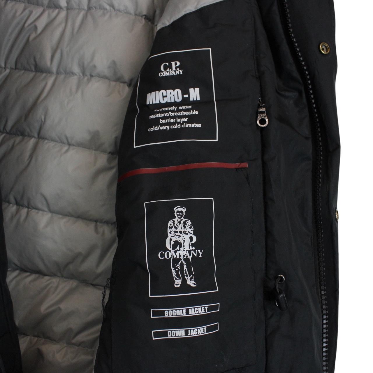 CP Company Micro-M Navy Blue Full Zip Padded Goggle Jacket