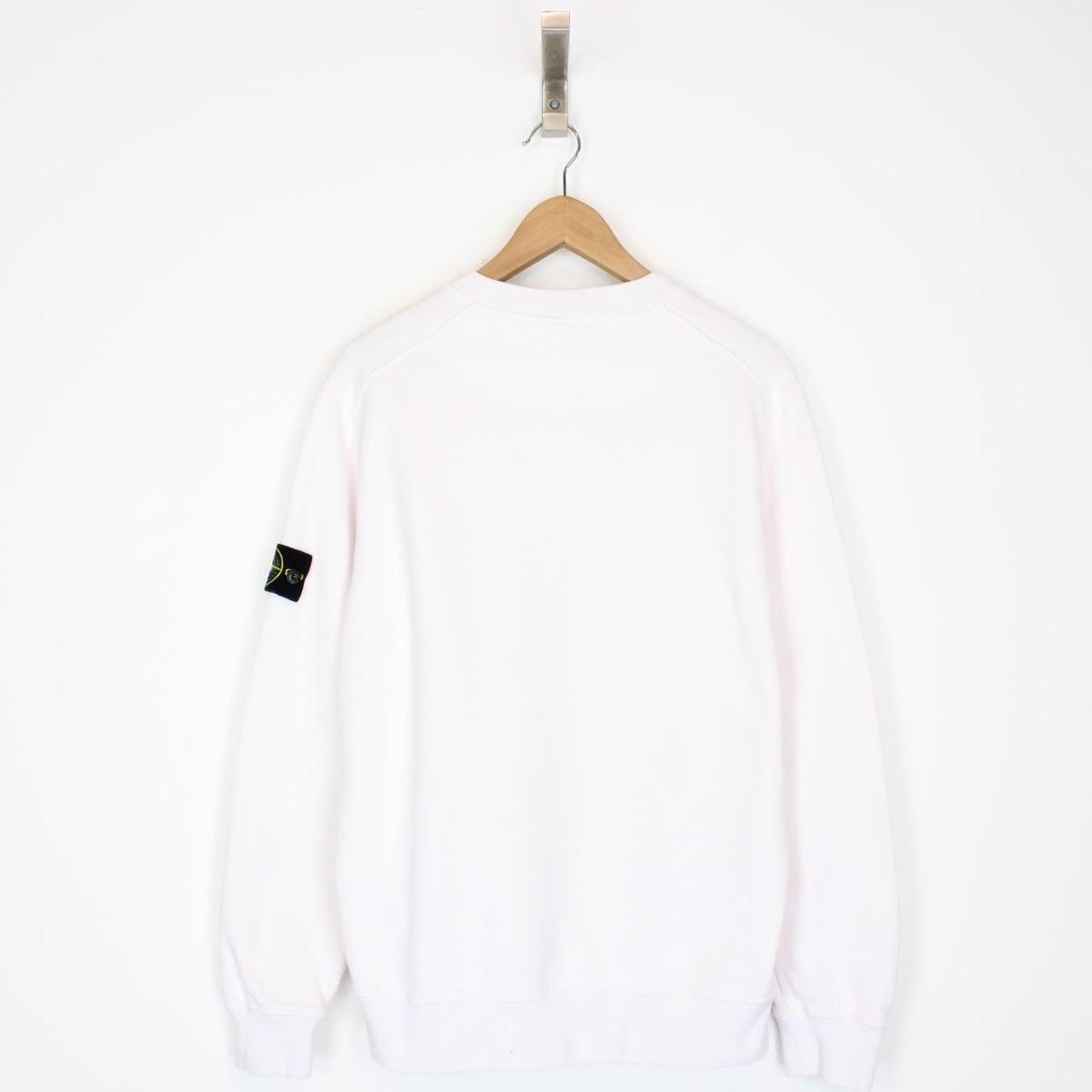 Stone Island AW 2021 White Cotton Sweatshirt Jumper