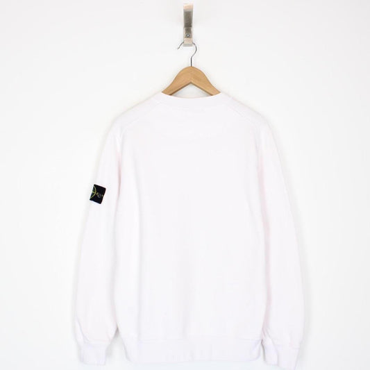 Stone Island AW 2021 White Cotton Sweatshirt Jumper