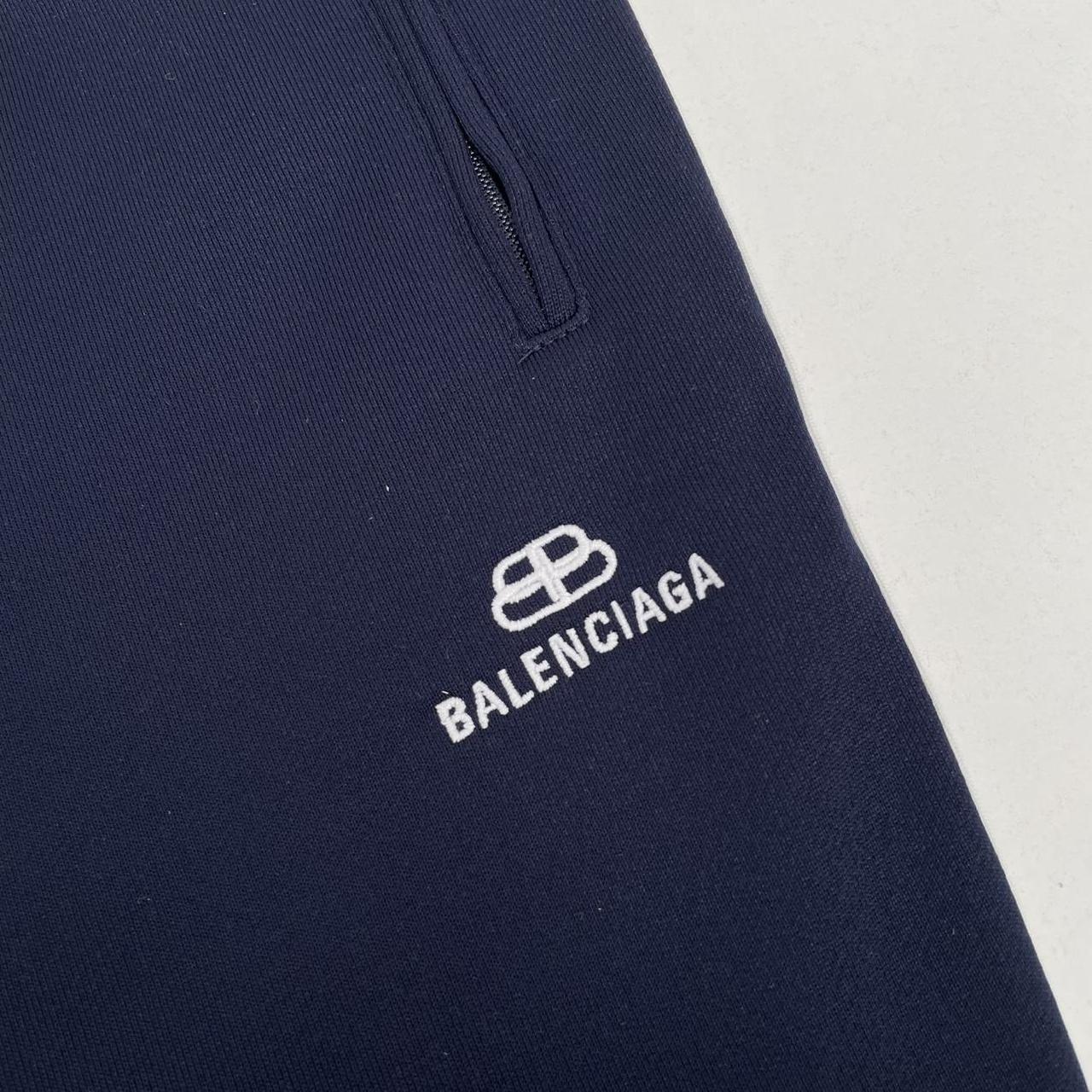 Balenciaga Navy Blue and White Tracksuit Bottoms / Joggers
