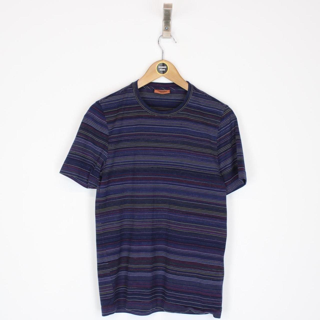 Missoni Multicoloured Striped Short Sleeve Cotton T-Shirt