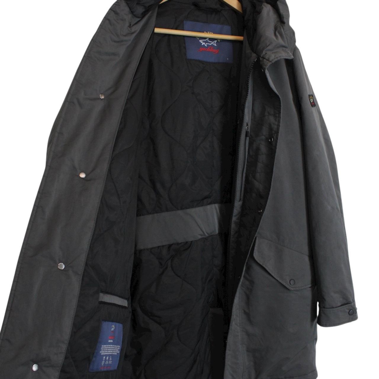 Paul & Shark Grey Full Zip Primaloft Woven Parka Jacket