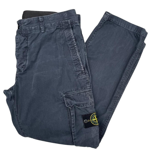 Stone Island Navy Blue Slim Fit Cargo Trousers