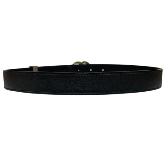 Gucci Black Torchon Double G Leather Belt