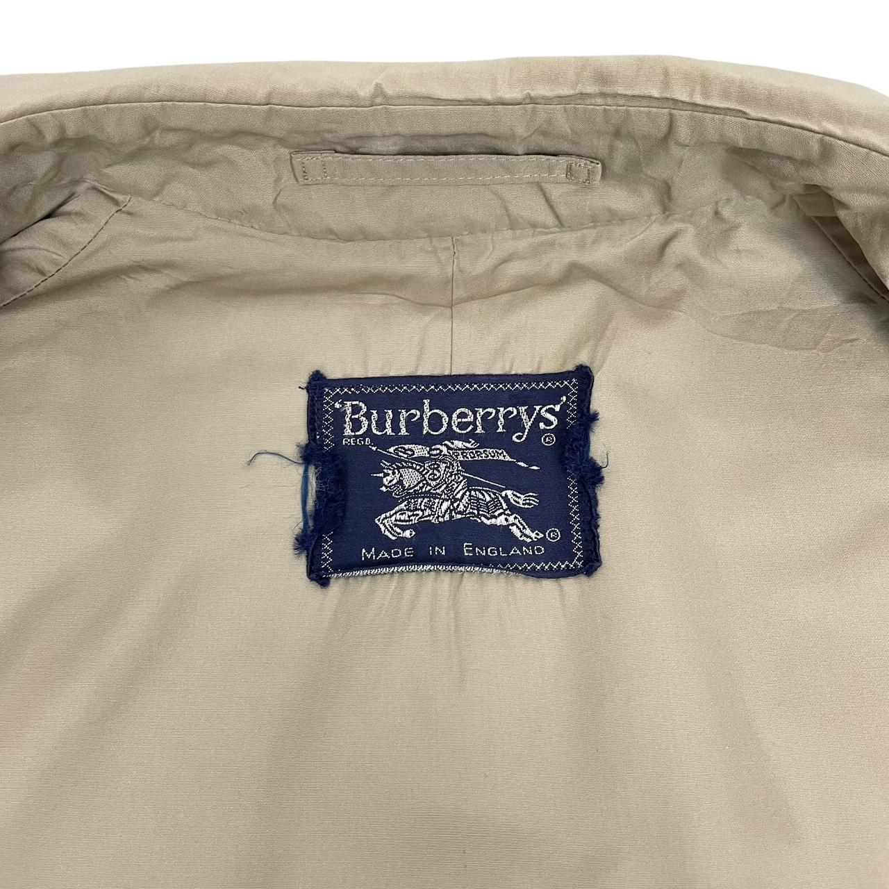 Vintage 90s Burberry Beige Single Breasted Trench Coat