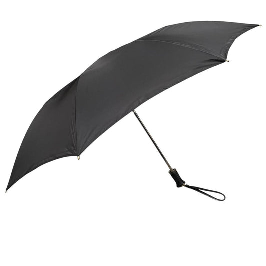 Vintage 80s Burberry Black Folding Umbrella with Nova Check Cover