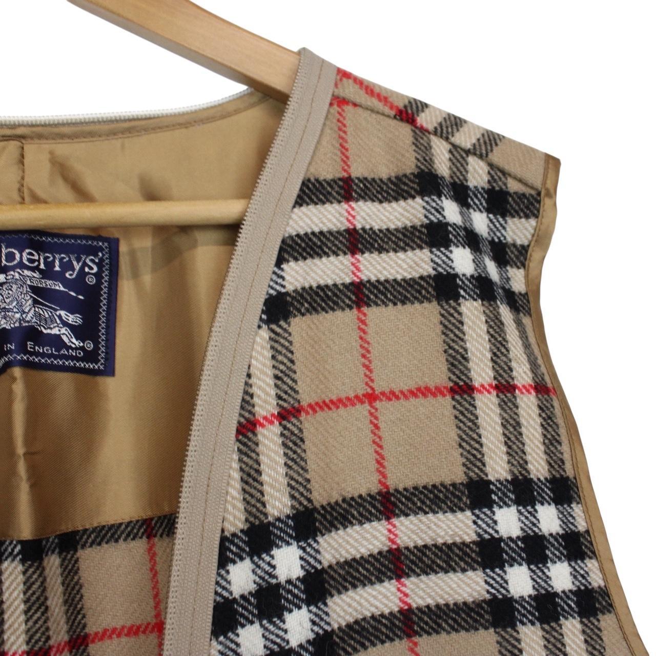 Vintage 90s Burberry Beige Nova Check Trench Coat Removable Lining