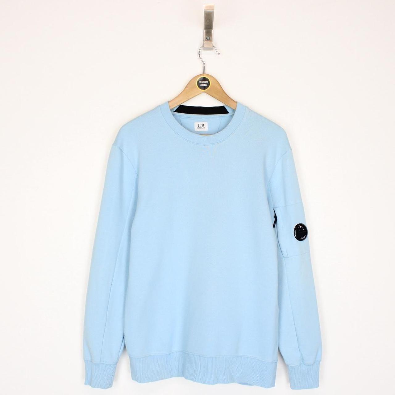 CP Company Light Blue Goggle Lens Cotton Sweatshirt Jumper
