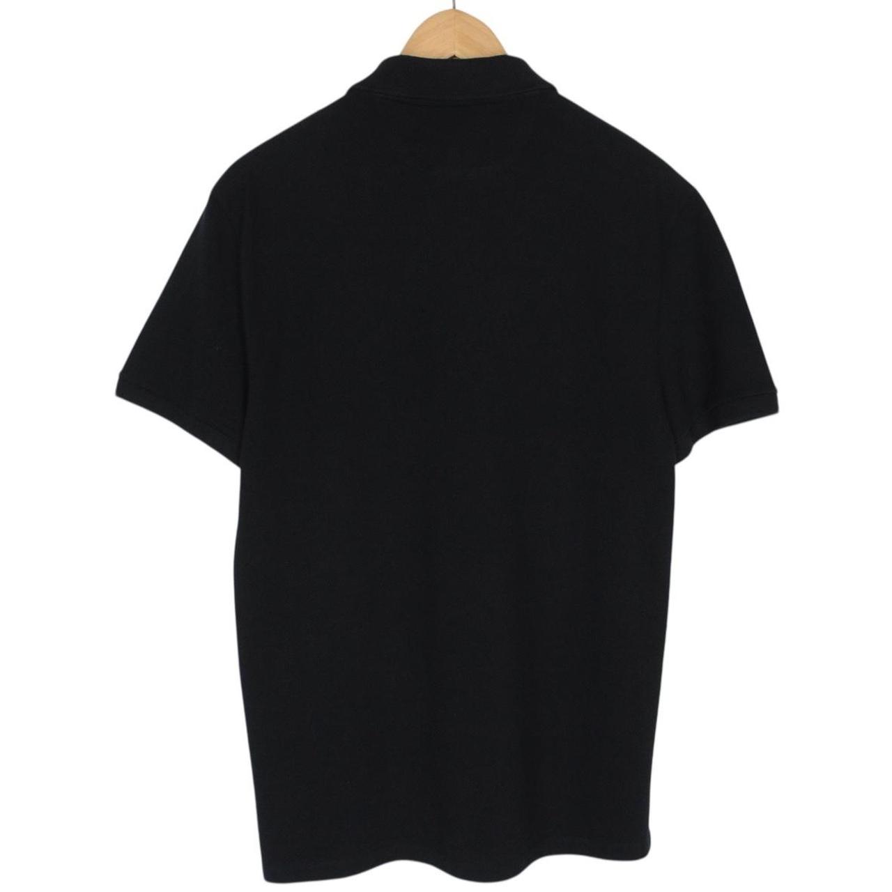 Valentino Black and White VLTN Logo Short Sleeve Cotton Polo Shirt
