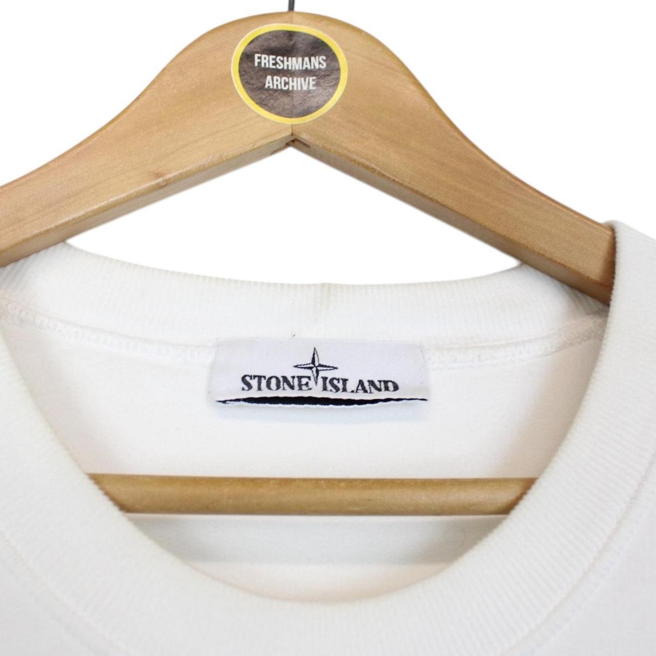 Stone Island AW 2021 White Cotton Sweatshirt Jumper