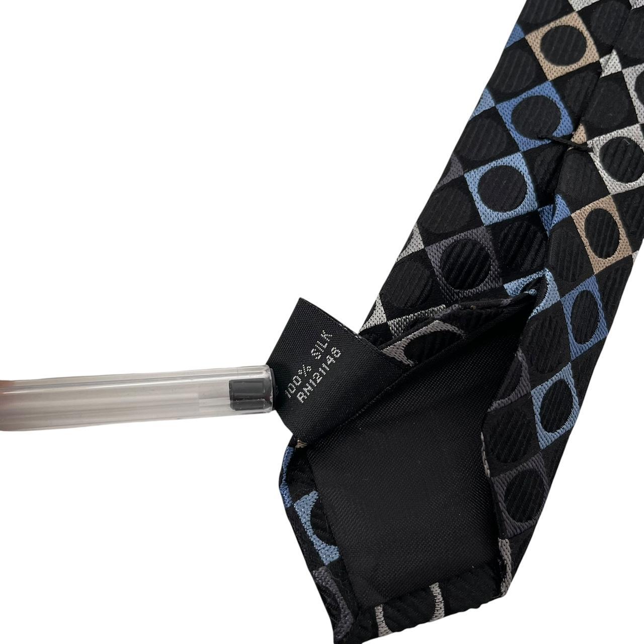 Michael Kors Black Circle Pattern Silk Tie