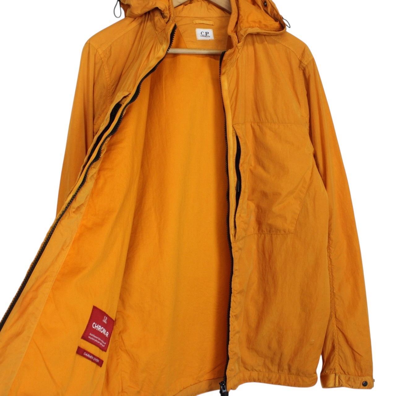 CP Company Orange Full Zip Chrome-R Nylon Garment Dyed Goggle Jacket