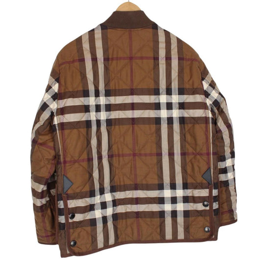 Burberry ‘York’ Birch Brown Nova Check Quilted Jacket