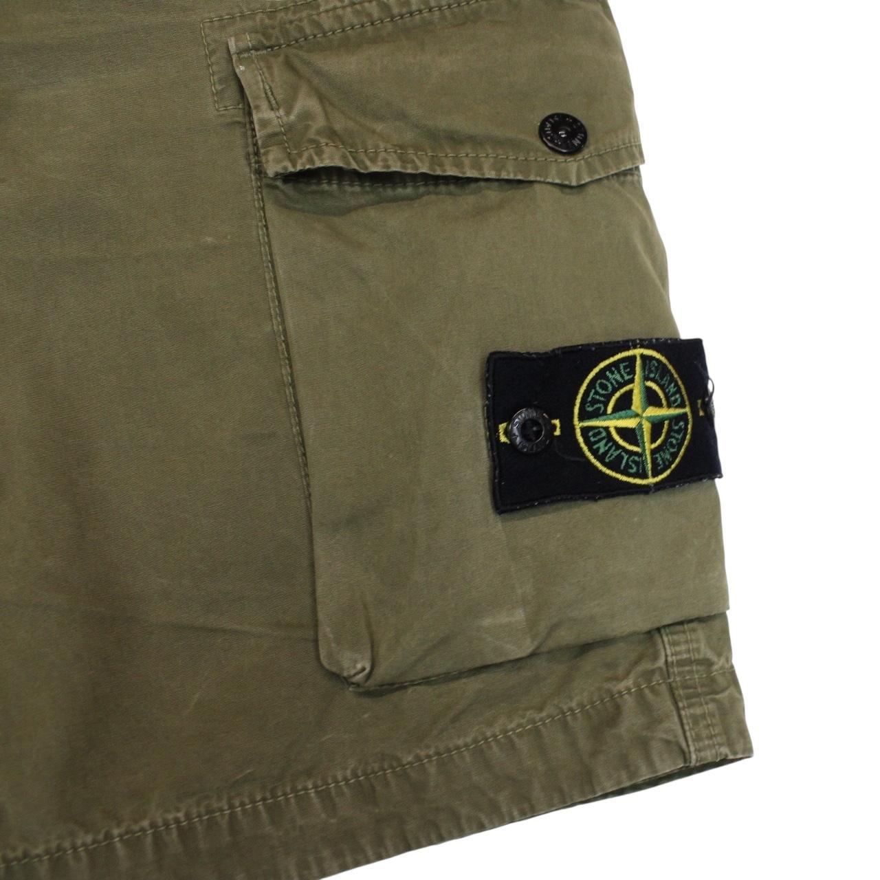 Stone Island SS 2021 Khaki Green Bermuda Cotton Cargo Shorts