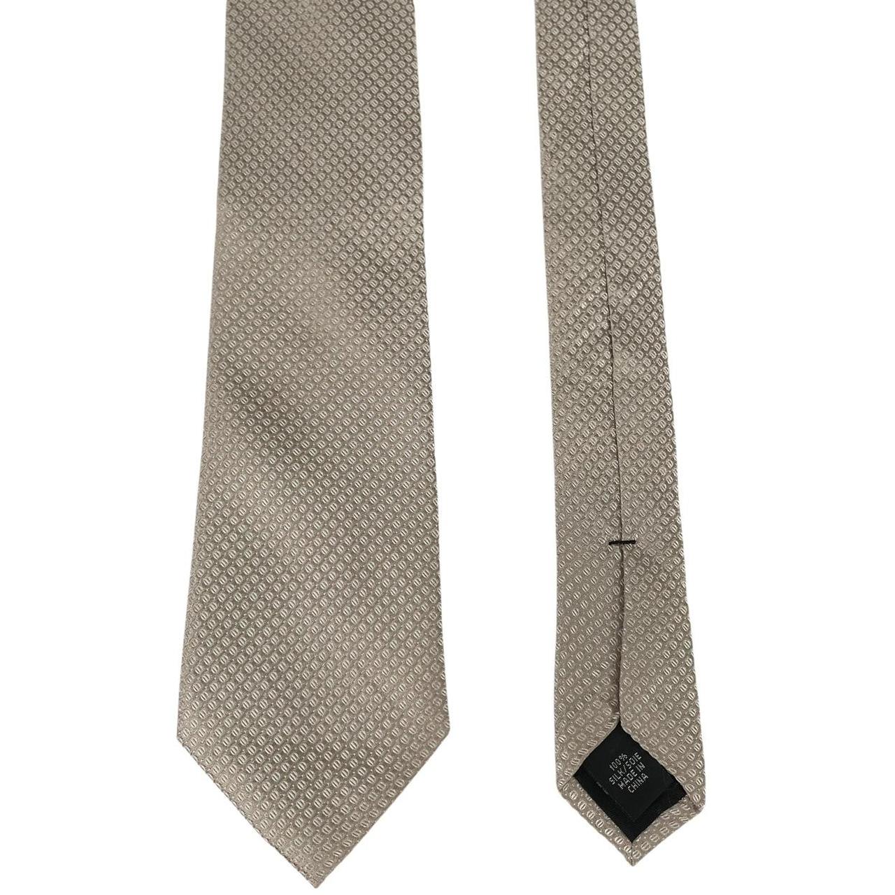 Calvin Klein Beige Textured Silk Tie